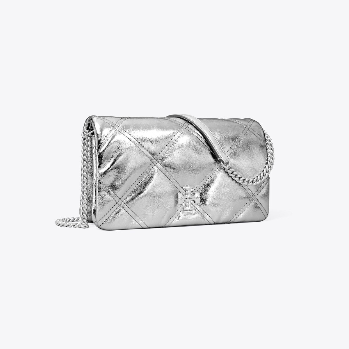 Kira Diamond Quilt Metallic Crossbody: Women's Designer Mini